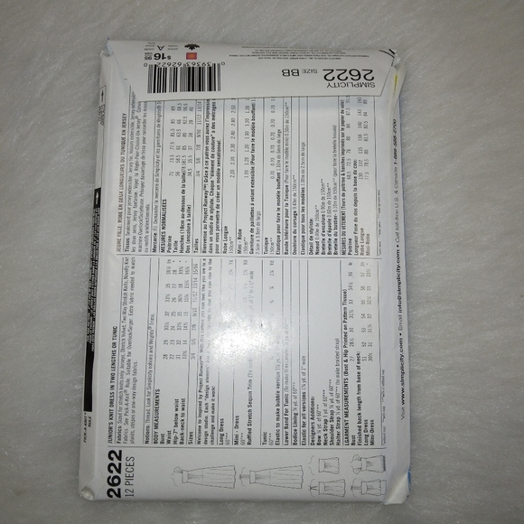 SIMPLICITY 2622 Project Runway Junior's knit dress on 2 lengths or tunic - Picture 5 of 5